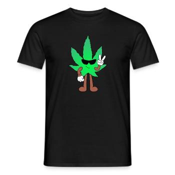 Der Bloom - Weed Cannabis Stoned Hanf Marihuana - Männer T-Shirt - Schwarz - Vorne - AI Model Male 178 light (178cm)