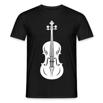 Dessin de violon - T-shirt homme - noir - Devant - AI Model Male 178 light (178cm)