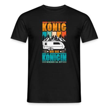 Camper Camping Caravan Saying - Men's T-Shirt - black - Front - AI Model Male 178 light (178cm)