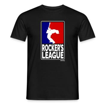 Rockers League, white - Men's T-Shirt - black - Front - AI Model Male 178 light (178cm)