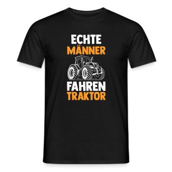 Trecker Landwirt Bauer Traktorfahrer Traktor - Männer T-Shirt - Schwarz - Vorne - AI Model Male 178 light (178cm)
