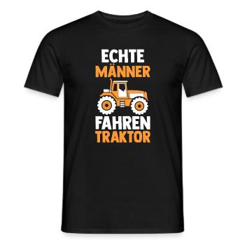 Trecker Landwirt Bauer Traktorfahrer Traktor - Männer T-Shirt - Schwarz - Vorne - AI Model Male 178 light (178cm)