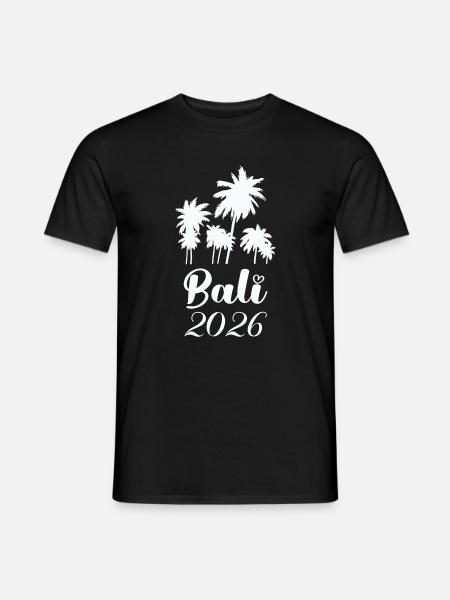 Bali Palmen 2026 Tropenlook - Männer T-Shirt - Schwarz