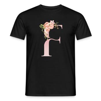 Romantisches pastellfarbenes Blumen-F - Männer T-Shirt - Schwarz - Vorne - AI Model Male 178 light (178cm)