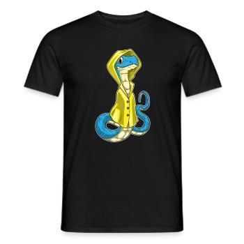 Snake Rain Jacket - Men's T-Shirt - black - Front - AI Model Male 178 light (178cm)