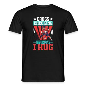 Cross Checking It's How I Hug - Men's T-Shirt - black - Front - AI Model Male 178 light (178cm)