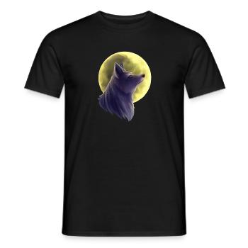 Wolf Painting - Men's T-Shirt - black - Front - AI Model Male 178 light (178cm)