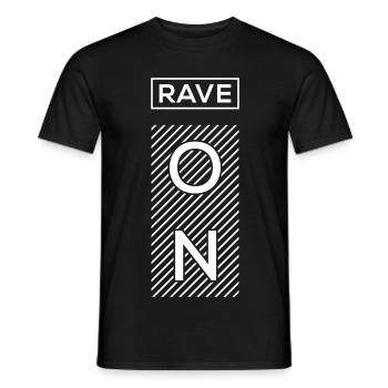 Rave On - Men's T-Shirt - black - Front - AI Model Male 178 light (178cm)