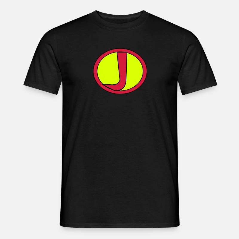 Super, Superheld, Superheldin, Hero, J - Männer T-Shirt - Schwarz