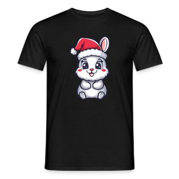 Hase Weihnachten - Männer T-Shirt - Schwarz - Vorne - AI Model Male 178 light (178cm)