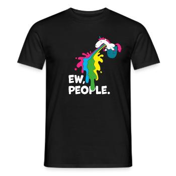 Unicorn Puking Rainbow Pocket Ew People Funny Gift - Männer T-Shirt - Schwarz - Vorne - AI Model Male 178 light (178cm)