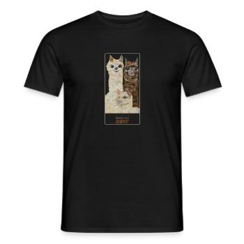 alpaca family large - T-shirt homme - noir - Devant - AI Model Male 178 light (178cm)