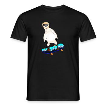 Gannet de skateboard - T-shirt homme - noir - Devant - AI Model Male 178 light (178cm)