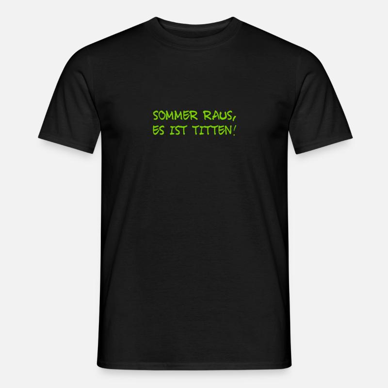 Macho mit Humor - Männer T-Shirt - Schwarz