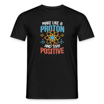 Physique Soyez comme un atome, restez un physicien positif - T-shirt homme - noir - Devant - AI Model Male 178 light (178cm)