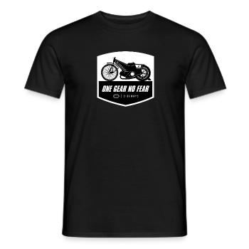 Speedway - one gear no fear - T-shirt homme - noir - Devant - AI Model Male 178 light (178cm)