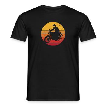 Motard Motard Motard Vintage - T-shirt homme - noir - Devant - AI Model Male 178 light (178cm)