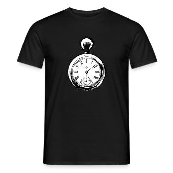 Uhr a gousset vintage - Männer T-Shirt - Schwarz - Vorne - AI Model Male 178 light (178cm)