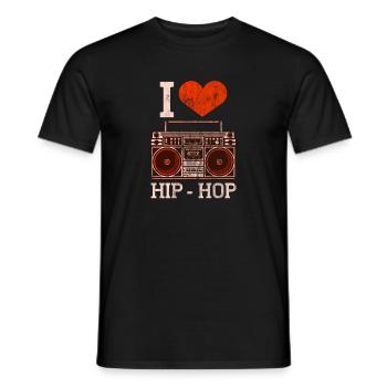 Hip Hop - Männer T-Shirt - Schwarz - Vorne - AI Model Male 178 light (178cm)