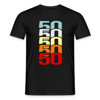 50. Geburtstag 50 Jahre alte Geschenk - Männer T-Shirt - Schwarz - Vorne - AI Model Male 178 light (178cm)