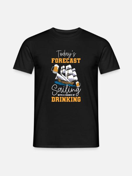 Segelschiff Matrose Schiffahrt Segler - Männer T-Shirt - Schwarz