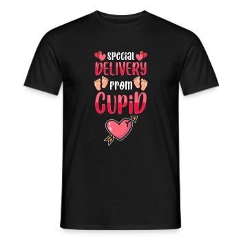 Baby belly mother Expectant mother offspring - Men's T-Shirt - black - Front - AI Model Male 178 light (178cm)