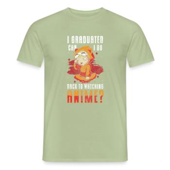 Japan Gaming Senpai Waifu - Männer T-Shirt - Sage - Vorne - AI Model Male 178 light (178cm)