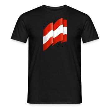 Austria Flag Austria Austrian flag AT - Men's T-Shirt - black - Front - AI Model Male 178 light (178cm)