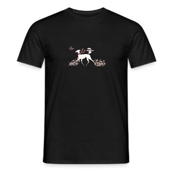 Greyhound with friends - Men's T-Shirt - black - Front - AI Model Male 178 light (178cm)