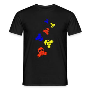 Symbole du masque à gaz - T-shirt homme - noir - Devant - AI Model Male 178 light (178cm)