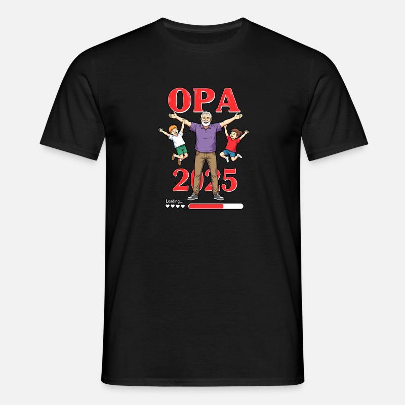 Opa 2019/2015loading - Männer T-Shirt - Schwarz