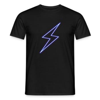 Neon Lightning Bolt - Men's T-Shirt - black - Front - AI Model Male 178 light (178cm)