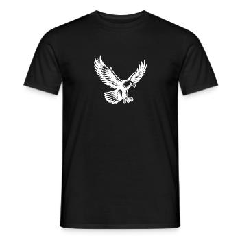Majestic eagle ready to attack - Men's T-Shirt - black - Front - AI Model Male 178 light (178cm)