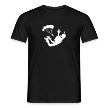 Freefall training hobby skydiver - Men's T-Shirt - black - Front - AI Model Male 178 light (178cm)