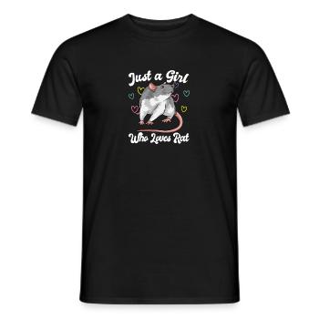 Rat rat mouse owner pet rodent - Men's T-Shirt - black - Front - AI Model Male 178 light (178cm)