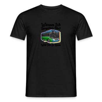 Busfahrer Buslenker Schulbus Beruf Kraftfahrer - Männer T-Shirt - Schwarz - Vorne - AI Model Male 178 light (178cm)