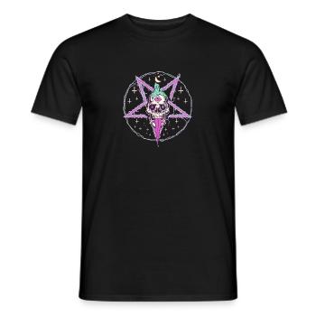 Pastel Goth Skull Creepy Wicca Aesthetic Witch - Männer T-Shirt - Schwarz - Vorne - AI Model Male 178 light (178cm)