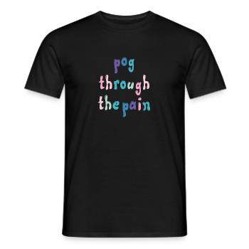 tommyinnit pog through the pain - Men's T-Shirt - black - Front - AI Model Male 178 light (178cm)