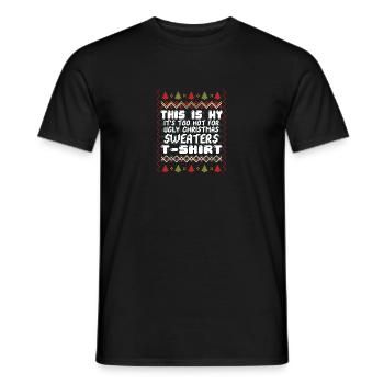 Funny Christmas gift for hot - Men's T-Shirt - black - Front - AI Model Male 178 light (178cm)