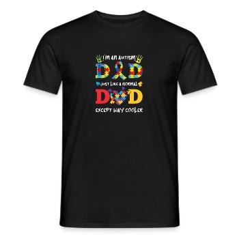 Autisme Journée de sensibilisation Autiste Papa Fête des pères - T-shirt homme - noir - Devant - AI Model Male 178 light (178cm)