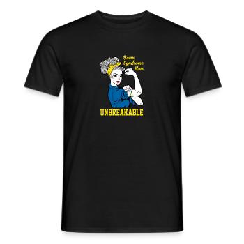 Syndrome de Down Maman Incassable - T-shirt homme - noir - Devant - AI Model Male 178 light (178cm)