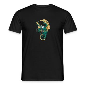 Drachengeschenk für einen Fantasy-Nerd - Männer T-Shirt - Schwarz - Vorne - AI Model Male 178 light (178cm)
