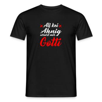 Gotti Götti Schweiz Geschenk zu Weihnachten - Männer T-Shirt - Schwarz - Vorne - AI Model Male 178 light (178cm)