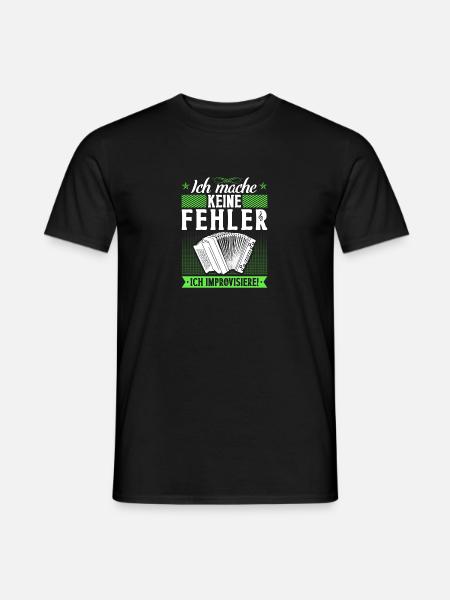 Ich Mache Keine Fehler, Steirische Harmonika - Männer T-Shirt - Schwarz