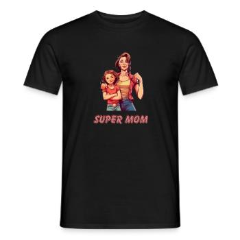 Super maman - T-shirt homme - noir - Devant - AI Model Male 178 light (178cm)