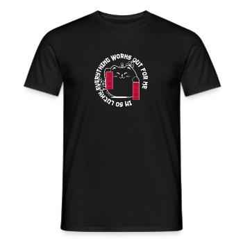 Miau-magischer Glück - Männer T-Shirt - Schwarz - Vorne - AI Model Male 178 light (178cm)