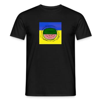 Watermelon Ukraine Kherson - Men's T-Shirt - black - Front - AI Model Male 178 light (178cm)