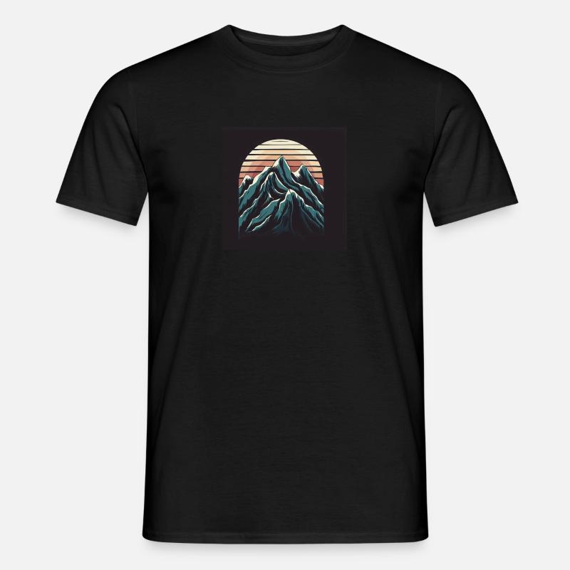Gebirge - Männer T-Shirt - Schwarz