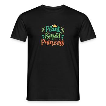 PRINZESSIN AUF PFLANZLICHER BASIS - Männer T-Shirt - Schwarz - Vorne - AI Model Male 178 light (178cm)