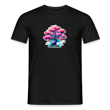 Kirschbaum Mit Wunderschönen Blüten - Männer T-Shirt - Schwarz - Vorne - AI Model Male 178 light (178cm)